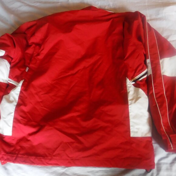 Fire + Ice Red Winter Jacket Coat Size 40 Large to XLarge Has Hood - Picture 4 of 12